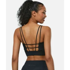 Sale Monterrain Womens Altitude 2.0 Strappy Cropped Tank Top Black