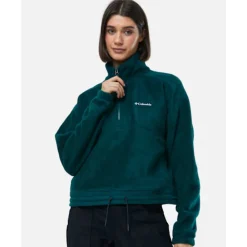 Sale Columbia Womens Brushy Bay Half Zip Top Green