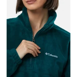 Sale Columbia Womens Brushy Bay Half Zip Top Green