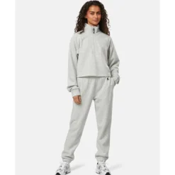 Fashion 4TH ARQ Womens Casey Half Zip Top Grey