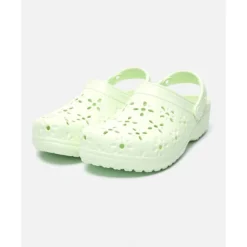 Sale Crocs Womens Classic Floral Cut Clog Green