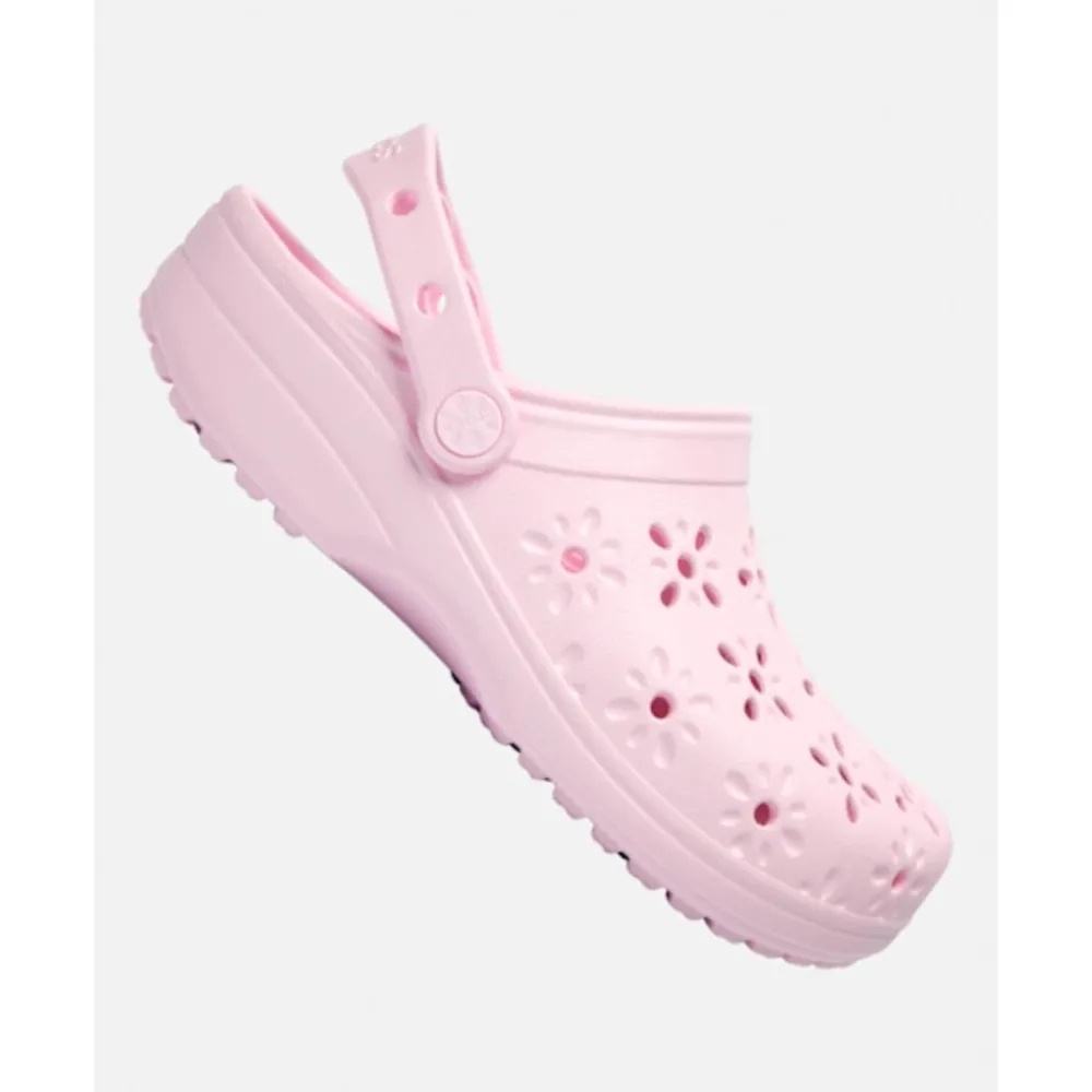 Outlet Crocs Womens Classic Floral Cut Clog Pink