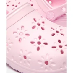 Outlet Crocs Womens Classic Floral Cut Clog Pink