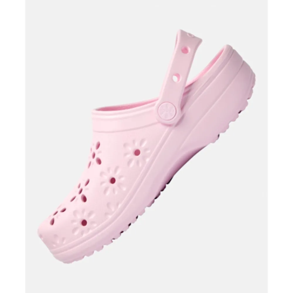 Outlet Crocs Womens Classic Floral Cut Clog Pink