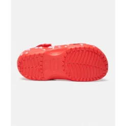 Discount Crocs Womens Classic Graphic Clog Red