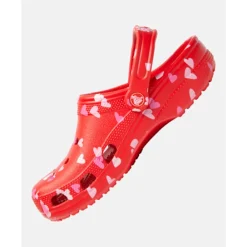 Discount Crocs Womens Classic Graphic Clog Red