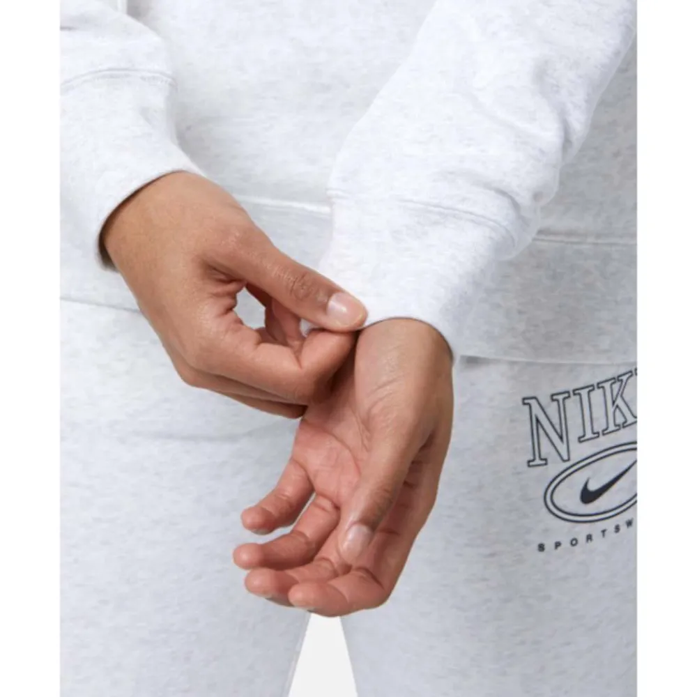 Hot Nike Womens Club Crew Neck Sweatshirt Grey