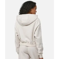 New Nike Womens Club Fleece Cropped Hoodie Cream