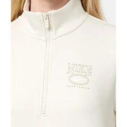 Outlet Nike Womens Club Fleece Half-Zip Top Cream
