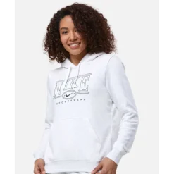Clearance Nike Womens Club Fleece Hoodie Grey