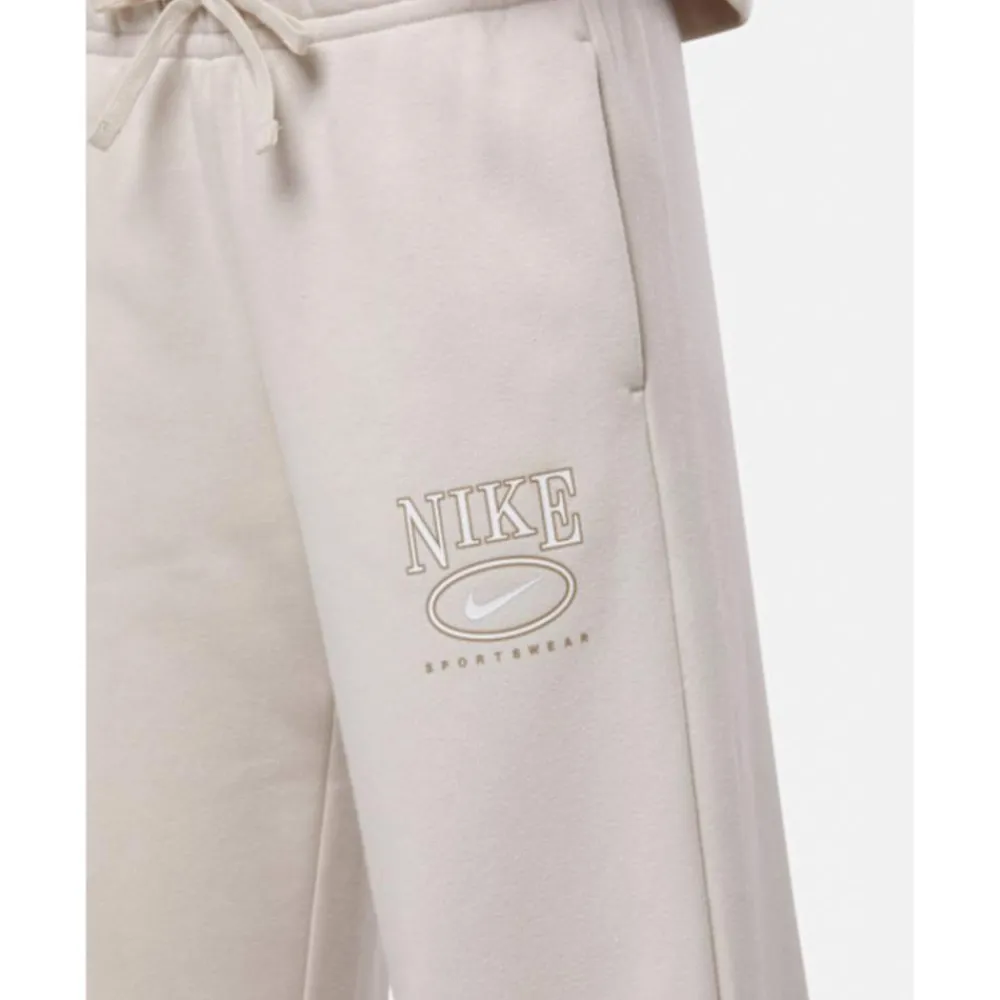 Clearance Nike Womens Club Fleece Wide Leg Pants Cream