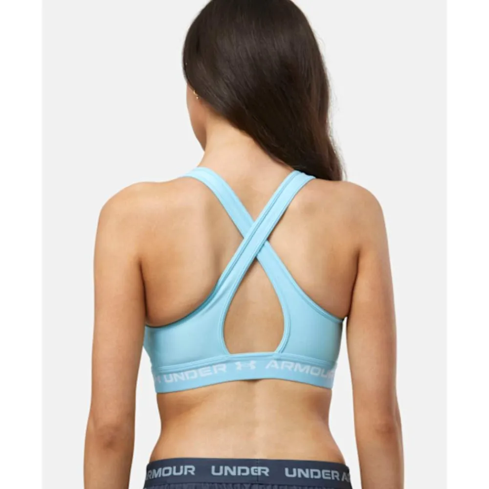 Hot Under Armour Womens Crossback Medium Support Sports Bra Blue