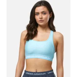 Hot Under Armour Womens Crossback Medium Support Sports Bra Blue