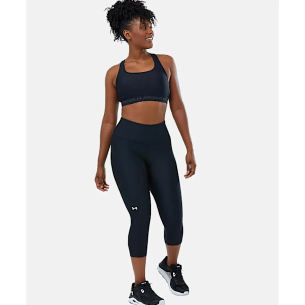 Outlet Under Armour Womens Crossback Medium Support Sports Bra Black