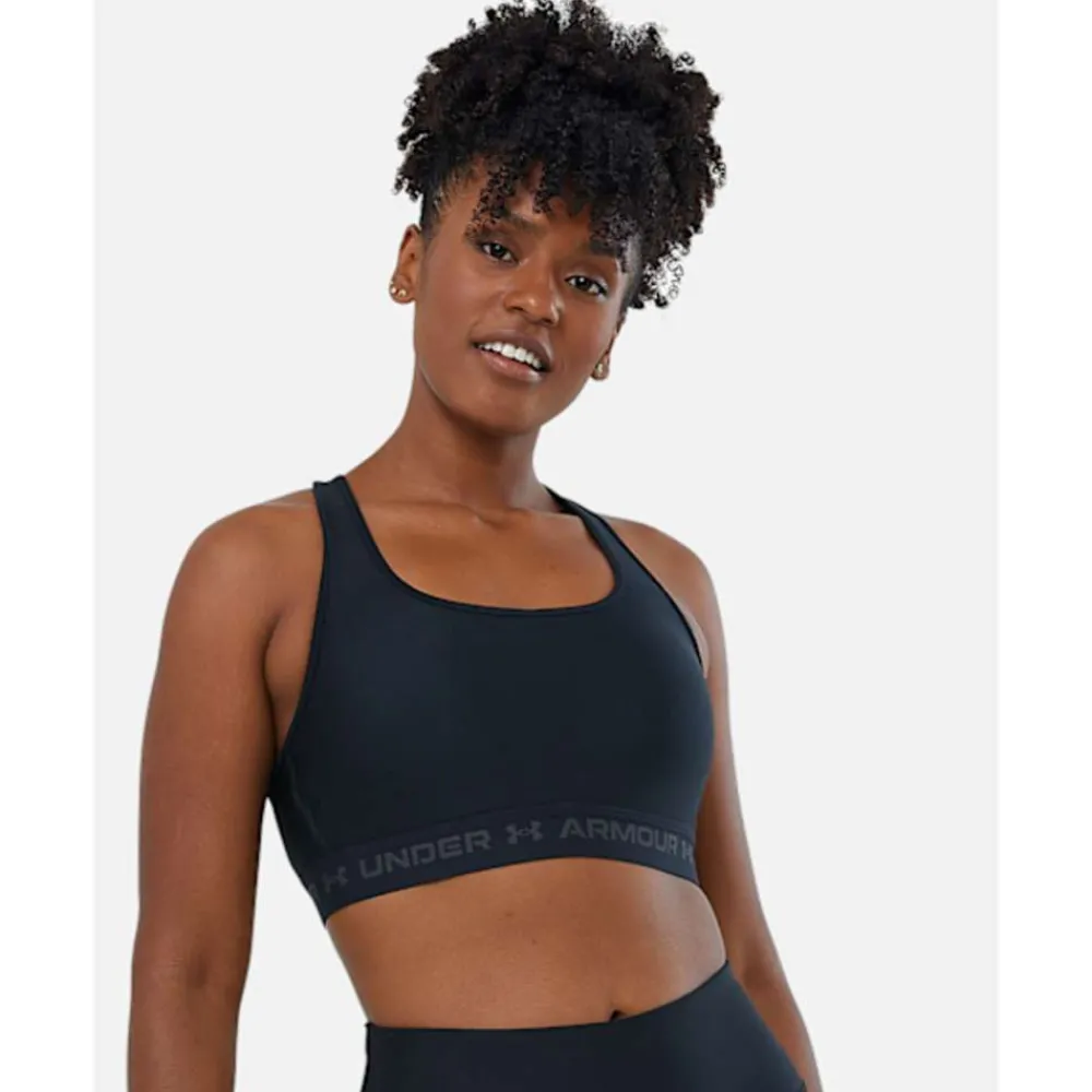 Outlet Under Armour Womens Crossback Medium Support Sports Bra Black