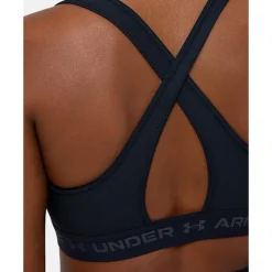 Outlet Under Armour Womens Crossback Medium Support Sports Bra Black