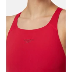 Clearance Speedo Womens Eco Endurance+ Medalist Swimsuit Red