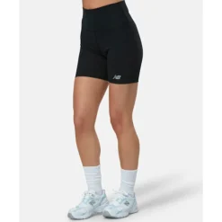 Clearance New Balance Womens Essentials 6 Inch Bike Shorts Green