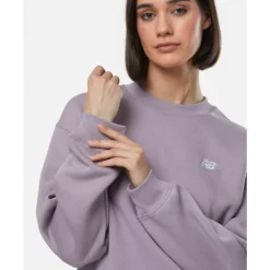 Clearance New Balance Womens Essentials Crew Neck Sweatshirt Purple