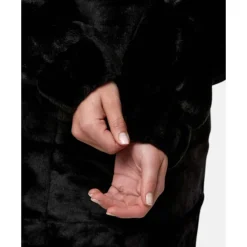 New adidas Originals Womens Faux Fur Jacket Black