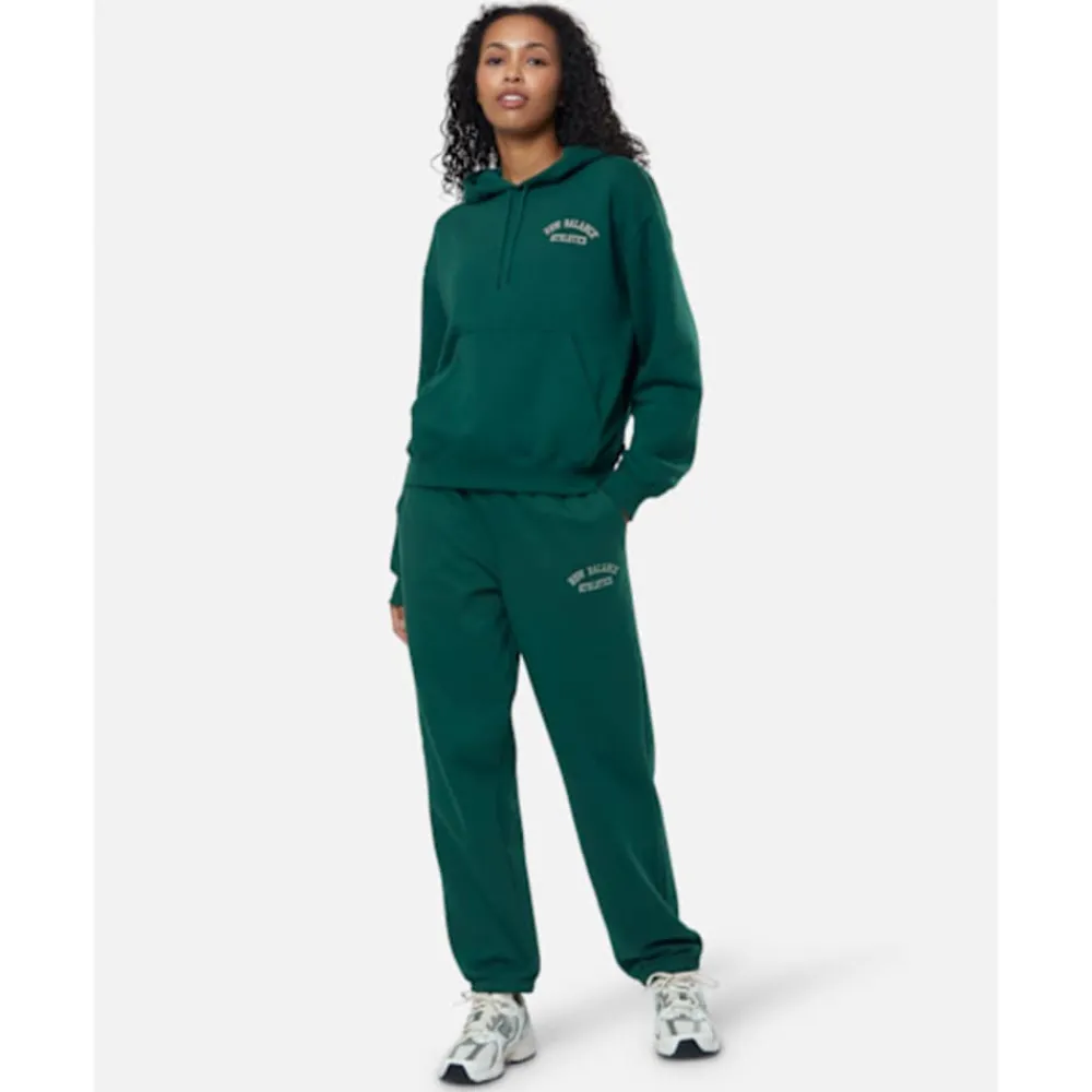 Hot New Balance Womens Fleece Graphic Joggers Green