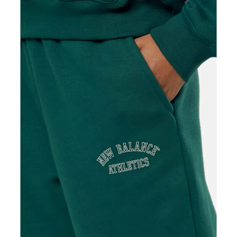 Hot New Balance Womens Fleece Graphic Joggers Green