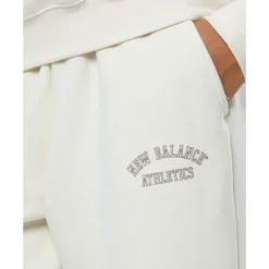 Clearance New Balance Womens Fleece Graphic Joggers Cream