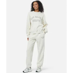 Clearance New Balance Womens Fleece Graphic Joggers Cream