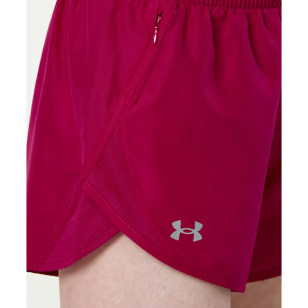 Sale Under Armour Womens Fly By 3 Inch Shorts Pink