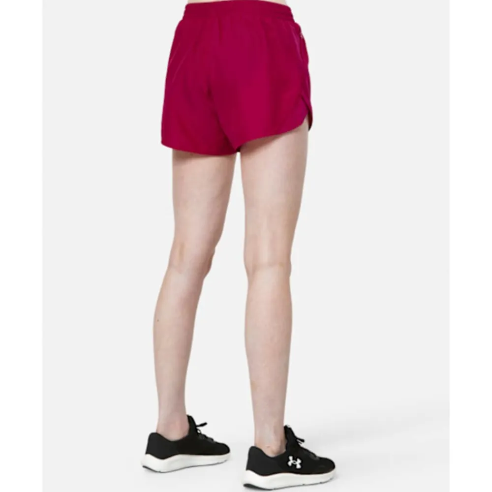 Sale Under Armour Womens Fly By 3 Inch Shorts Pink