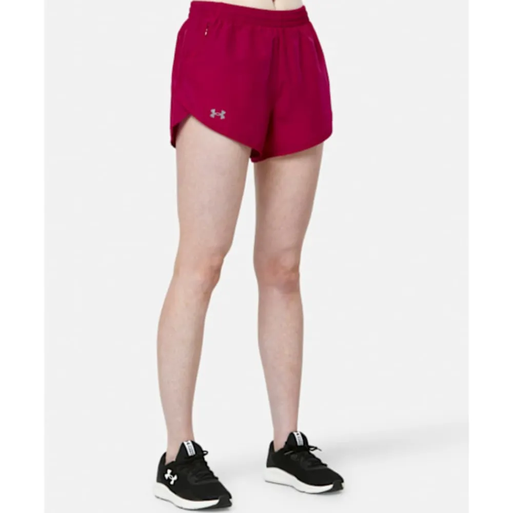 Sale Under Armour Womens Fly By 3 Inch Shorts Pink