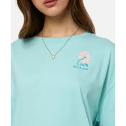 Hot Columbia Womens Graphic Oversized T-Shirt Blue