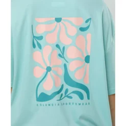 Hot Columbia Womens Graphic Oversized T-Shirt Blue