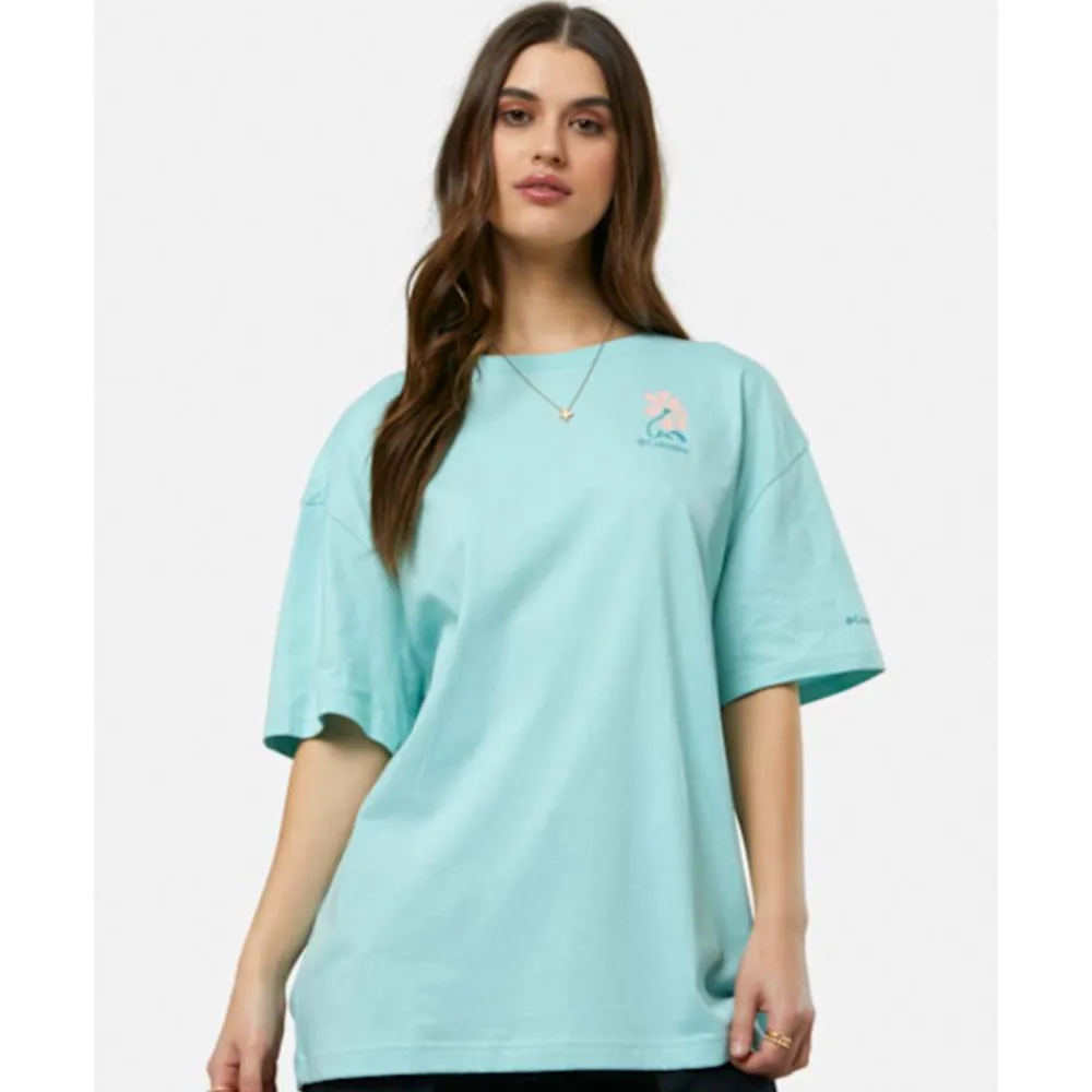 Hot Columbia Womens Graphic Oversized T-Shirt Blue