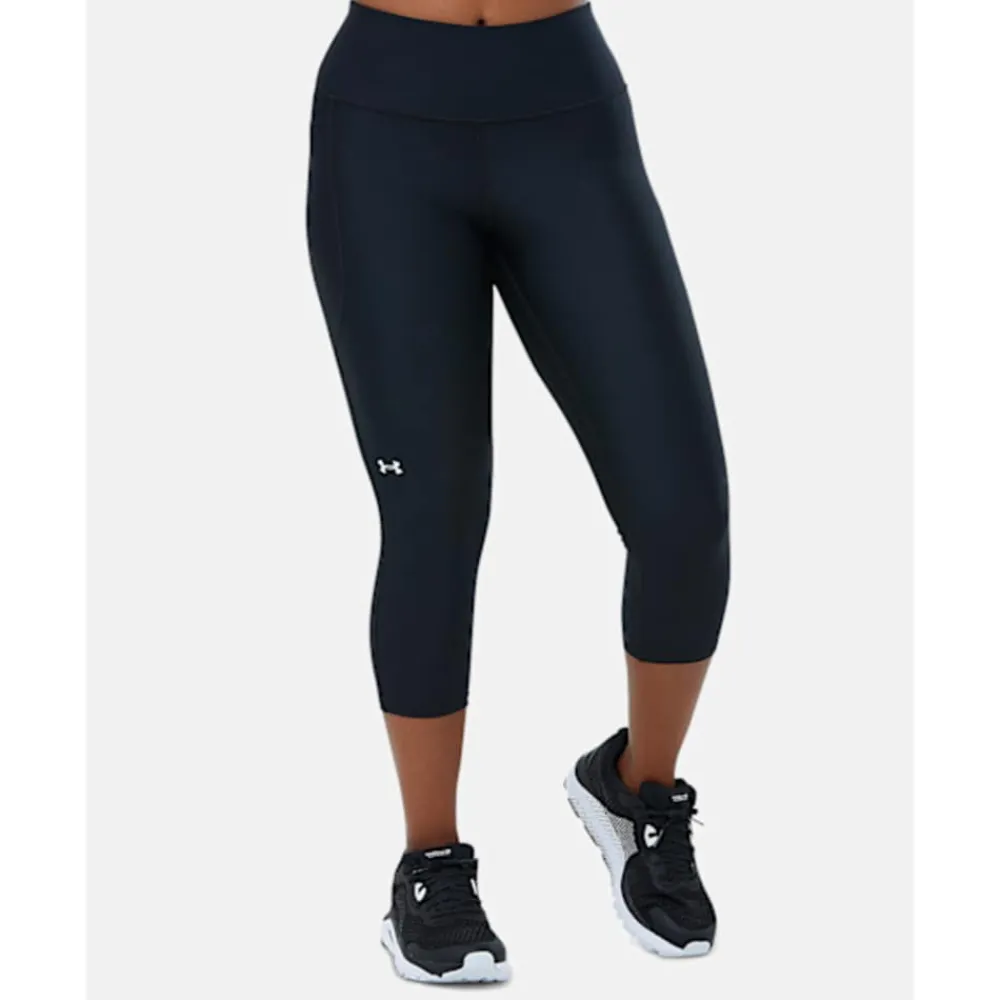 Clearance Under Armour Womens High Rise Capri Leggings Black