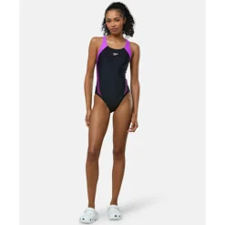 Outlet Speedo Womens Hyperboom Splice Racerback Swimsuit Black