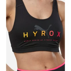 Clearance Puma Womens Hyrox 4Keeps Medium Support Sports Bra Black