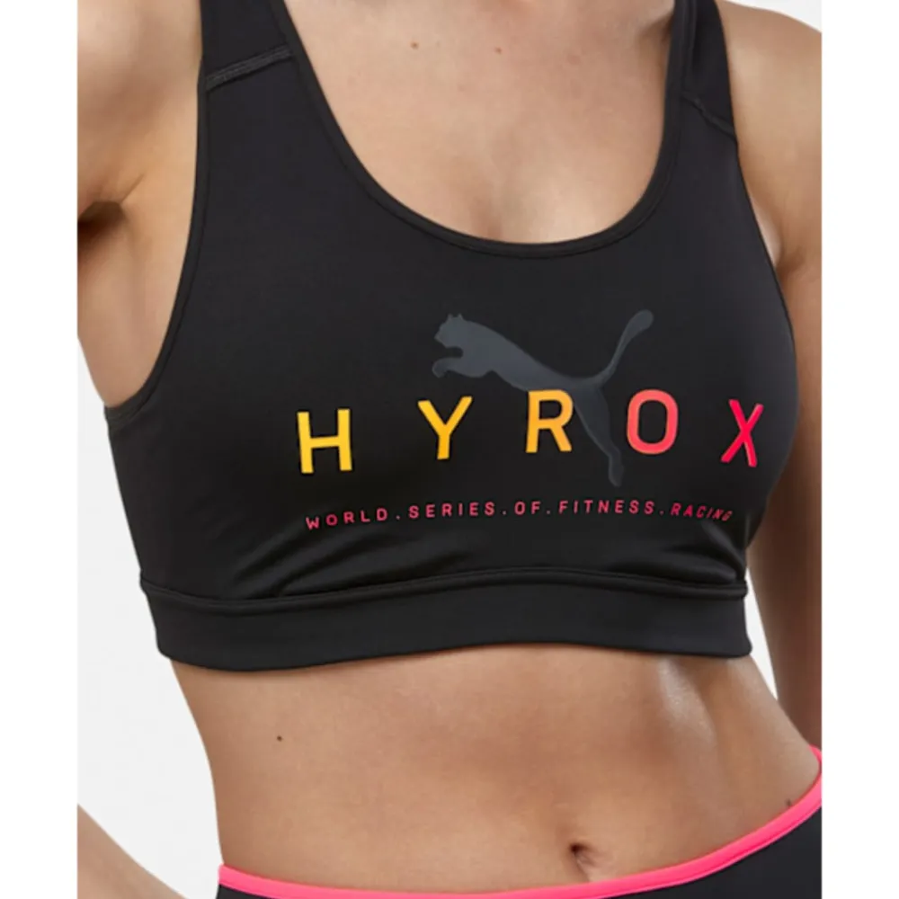 Clearance Puma Womens Hyrox 4Keeps Medium Support Sports Bra Black
