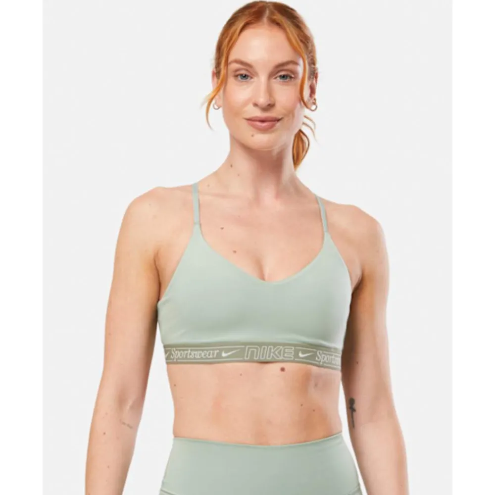 Outlet Nike Womens Indy Light Support Sports Bra Green