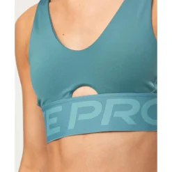 Discount Nike Womens Indy Plunge Medium Support Sports Bra Blue