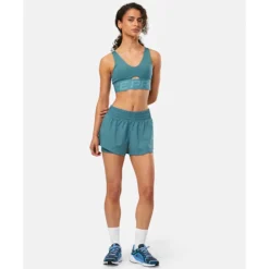 Discount Nike Womens Indy Plunge Medium Support Sports Bra Blue