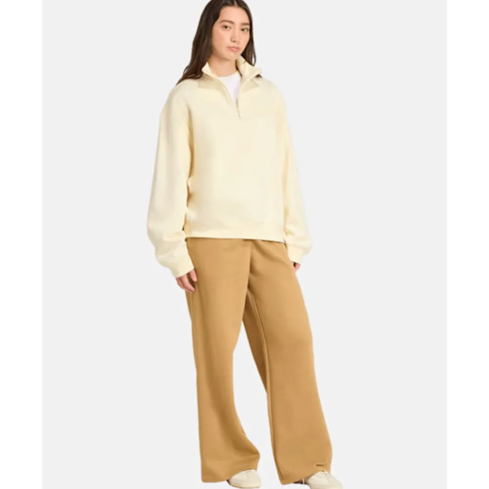 Fashion adidas Originals Womens Linear Half Zip Top Cream