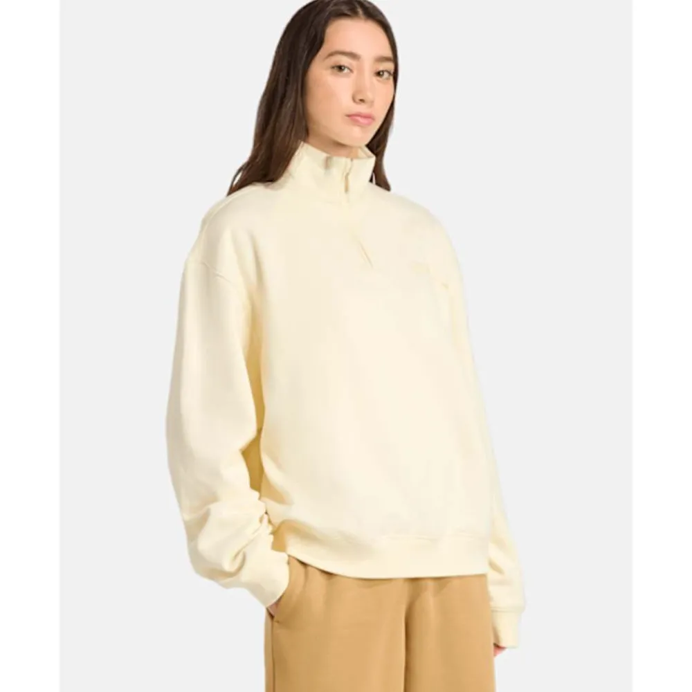 Fashion adidas Originals Womens Linear Half Zip Top Cream
