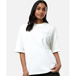 Fashion New Balance Womens Linear Heritage T-Shirt Cream