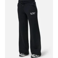 Hot New Balance Womens Linear Heritage Wide Leg Joggers Black
