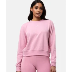 Hot Nike Womens One Crew Neck Sweatshirt Pink
