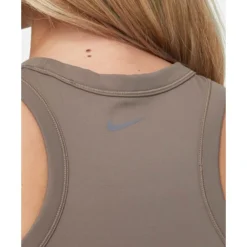 New Nike Womens One Fitted Cropped Tank Top Brown
