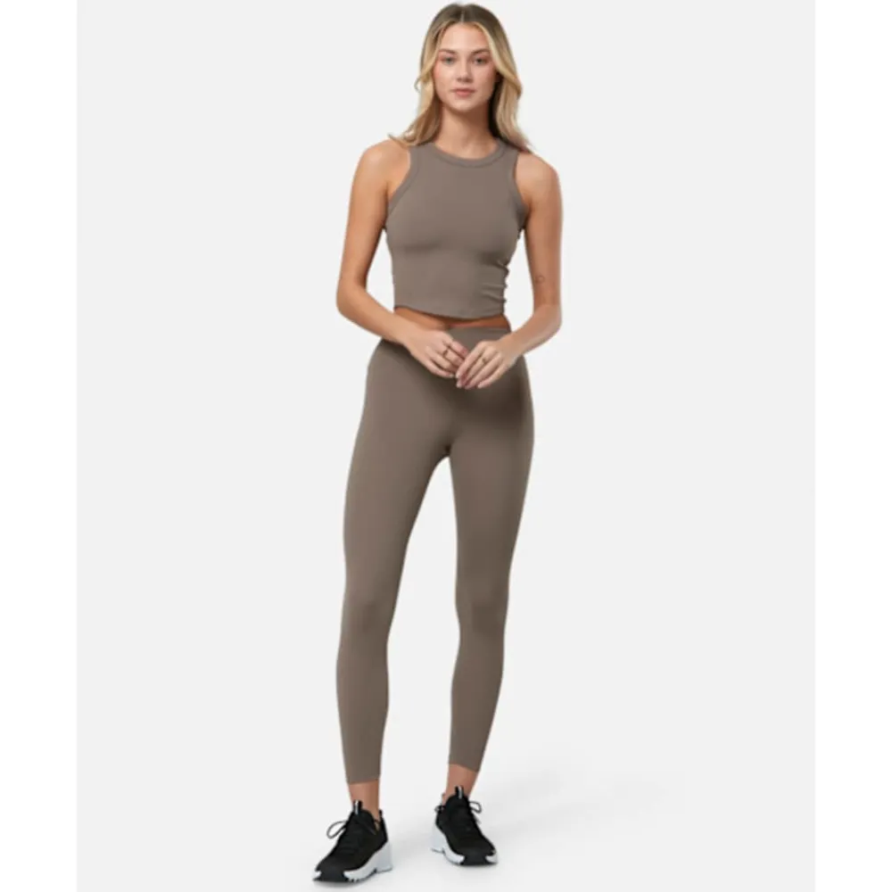 New Nike Womens One Fitted Cropped Tank Top Brown