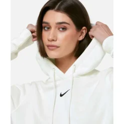 Clearance Nike Womens Phoenix Fleece Hoodie Cream