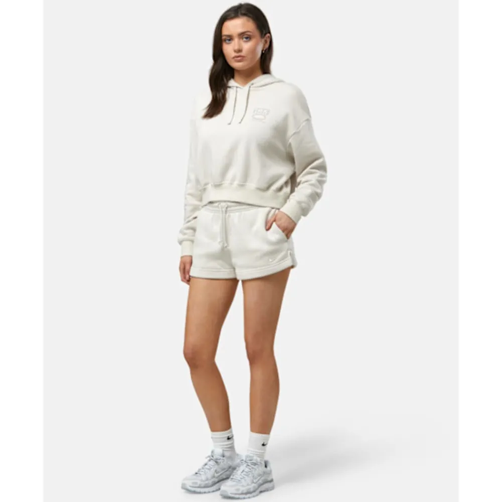 Discount Nike Womens Phoenix Fleece Shorts Cream